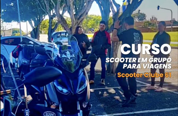 Curso de pilotagem em grupo para viagens do Scooter Clube 61